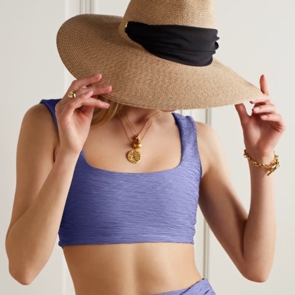 Mara Hoffman Raina Blue Bikini TOP ONLY - Picture 2 of 7